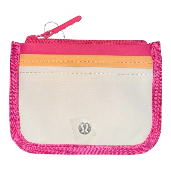 Lululemon True Identity Card Case Raspberry Coulis/Rock Melon/Light Ivory NWT - Picture 1 of 4